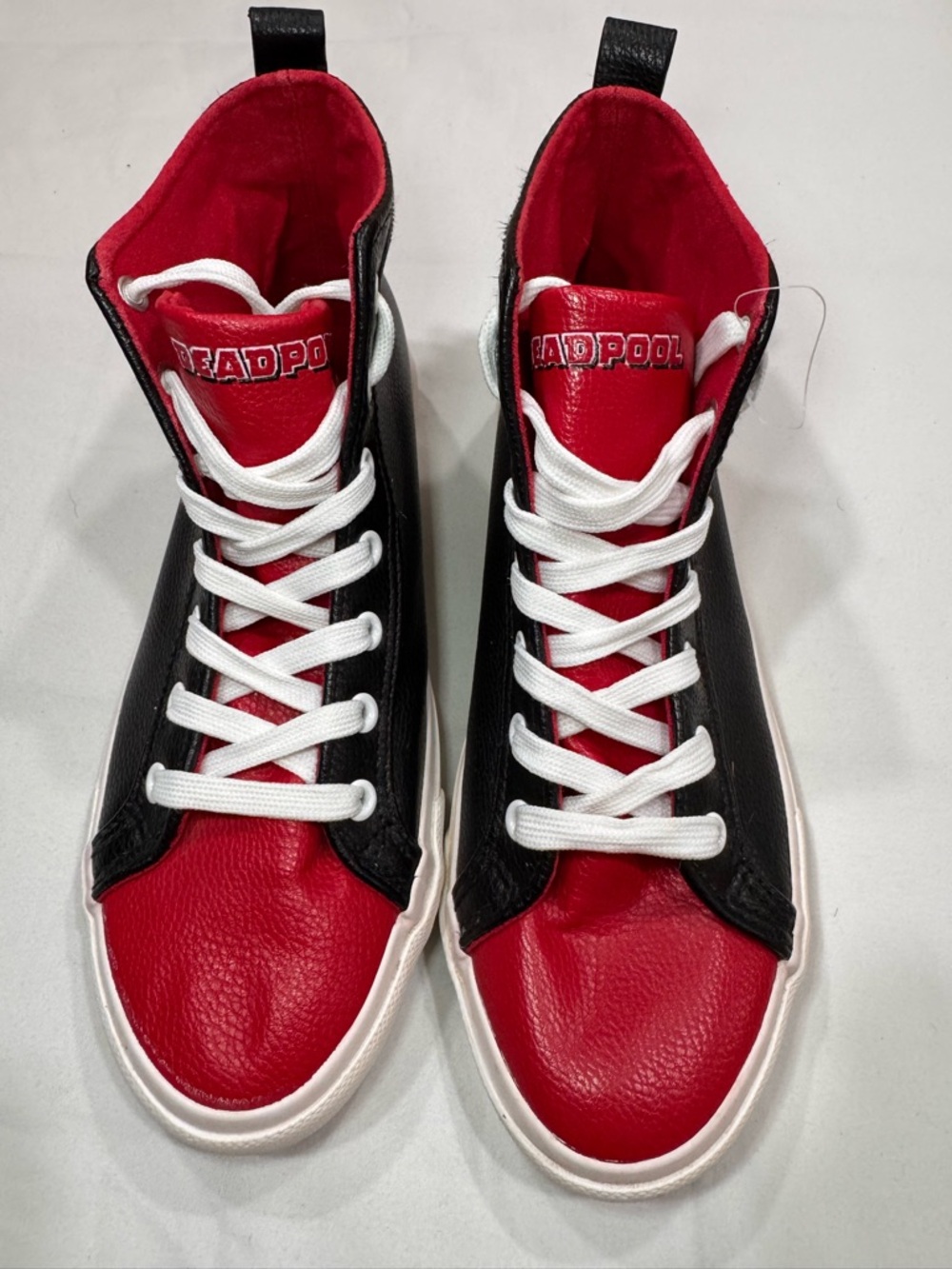 Marvel Deadpool High Top Sneakers Red Black Size [X] Casual Shoes”